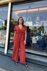 Priscilla Terracotta Jumpsuit