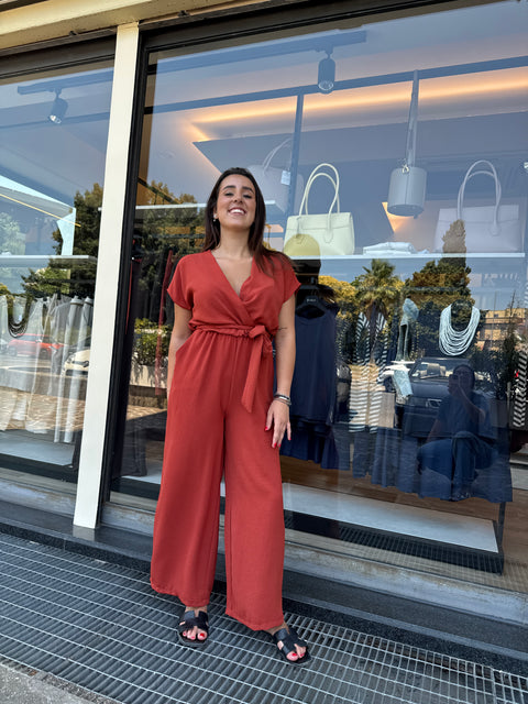Combinaison Priscilla couleur terre cuite