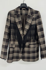 Blazer Fringe Marrone