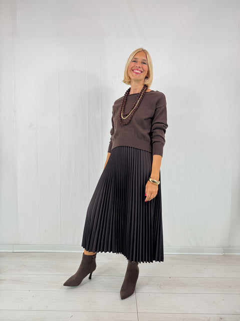 Abito Clotilde Marrone
