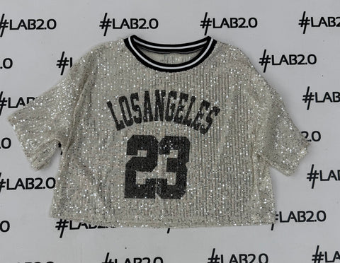 T-shirt Number Paillettes