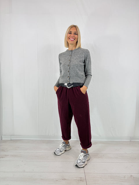 Pantalone Isa Bordeaux