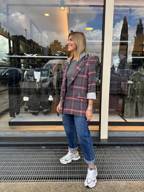 Blazer Debora Bordeaux Grigio