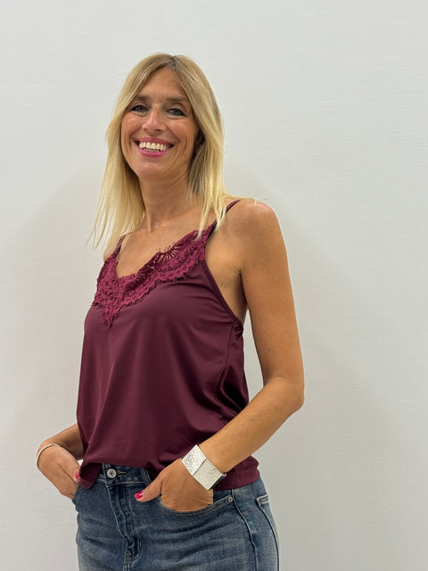 Top Elettra Bordeaux