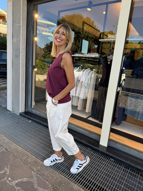 Pantalone  Ada COTTON Panna