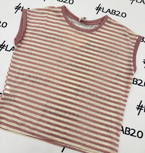 T-shirt Kia Righe Rosa