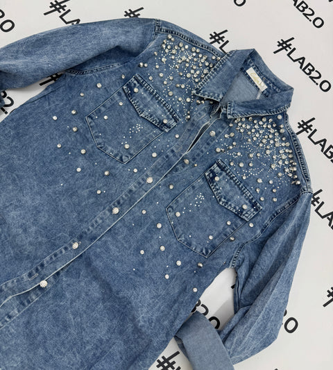 Giacca Denim Strass