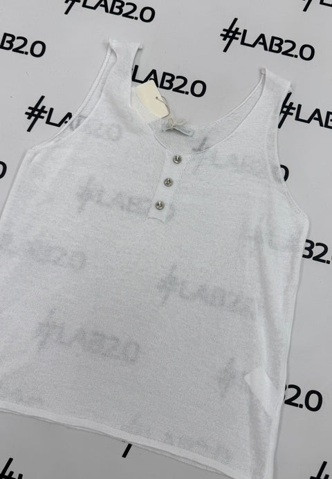 White Cindy Tank Top