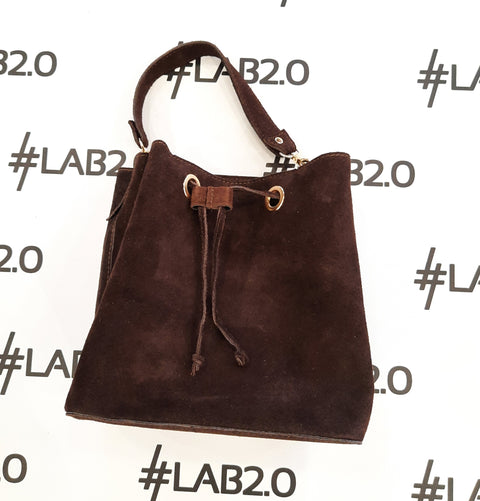 Borsa secchiello scamosciato