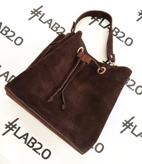 Borsa secchiello scamosciato