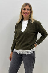 Jersey Clotilde Verde Militar
