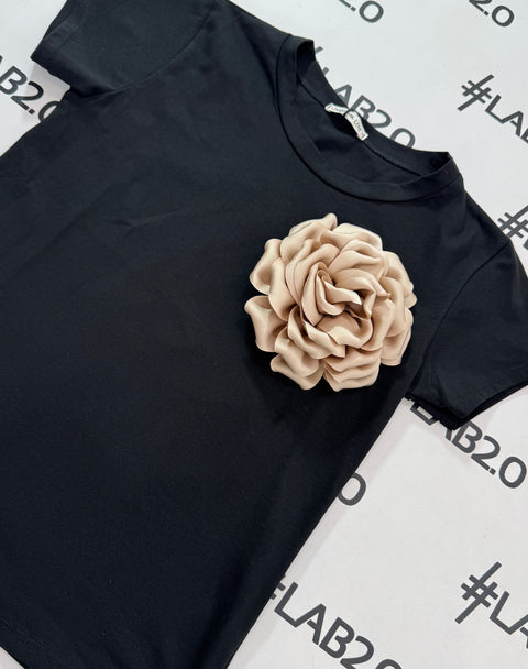 T-shirt Fiore Nera