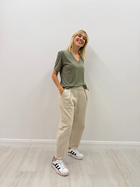Camiseta Pia verde militar