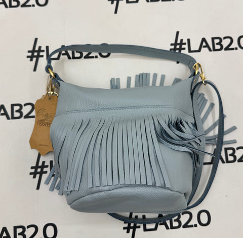 Light Blue Fringe Bag