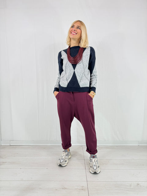 Maglione Diana Blu Grigio