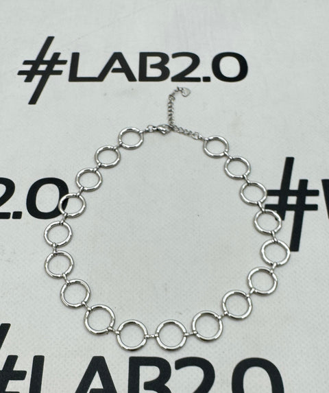 Silver hoop necklace