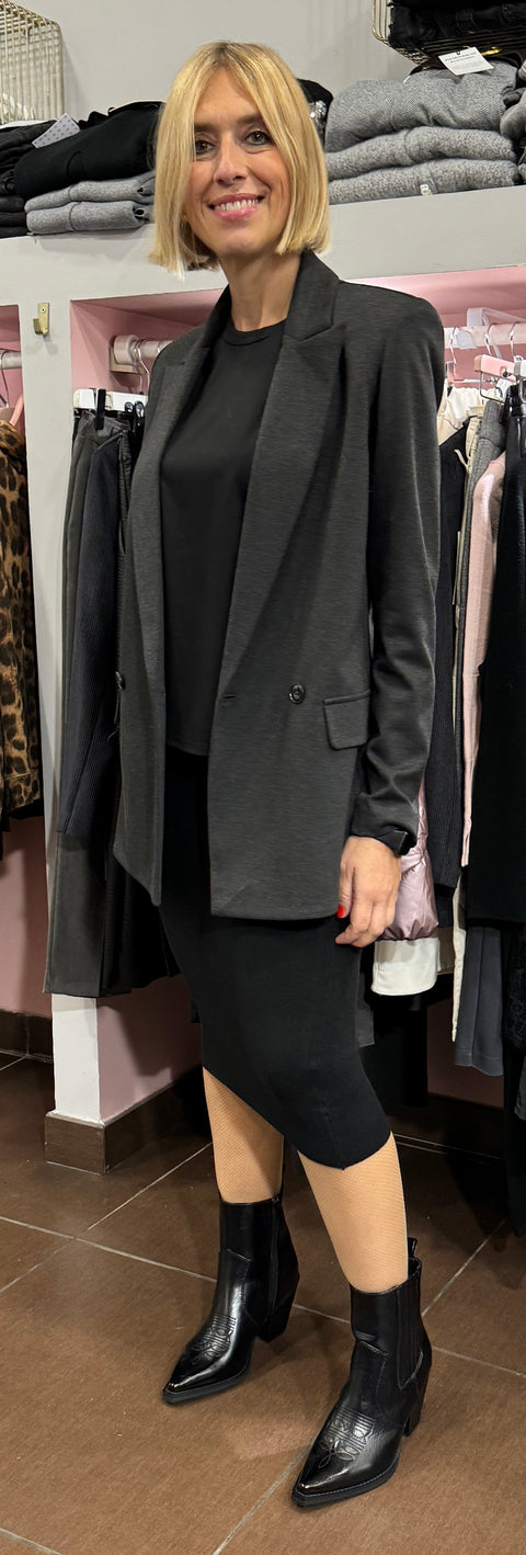 Blazer Top Grigio