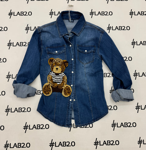 Camicia Blu Bear