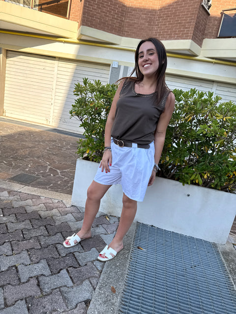 Canottiera Lola Marrone