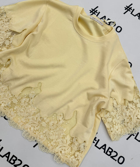 Camiseta Perla amarillo claro