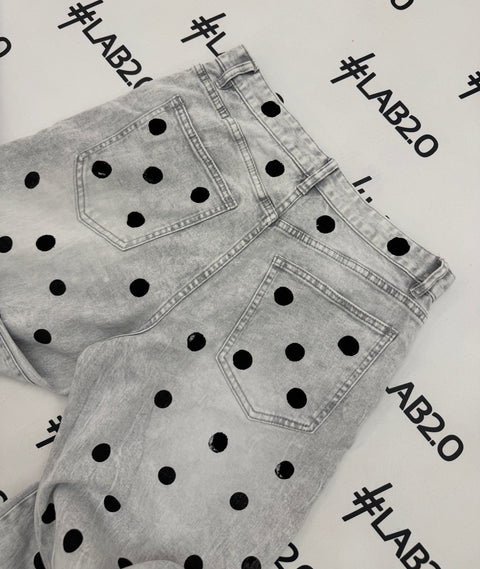 Jeans Pois Grigio