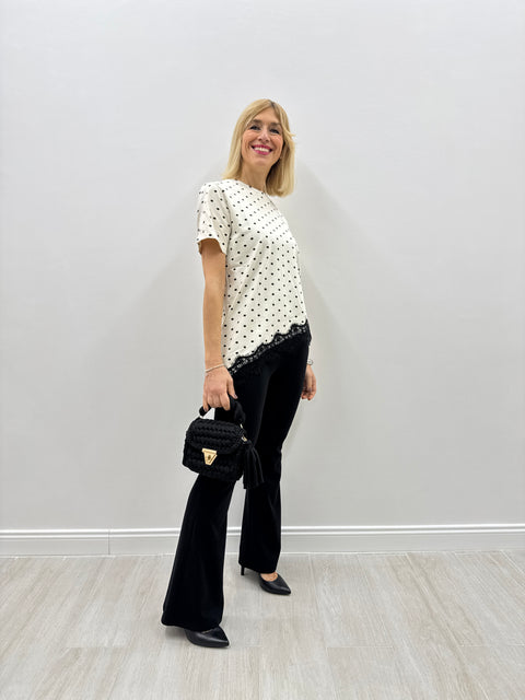 T-Shirt Piz Pois Panna