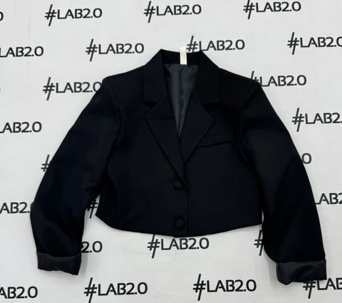 Black Jasmine Crop Blazer