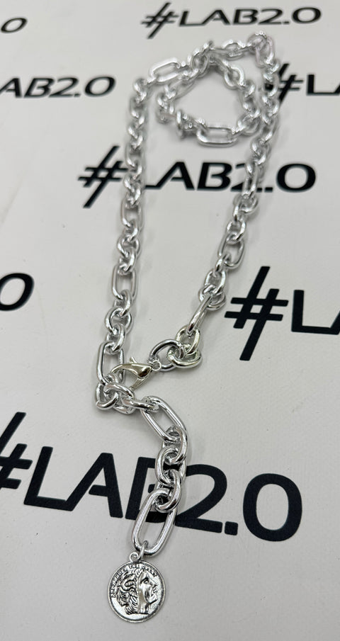 Long Silver Necklace