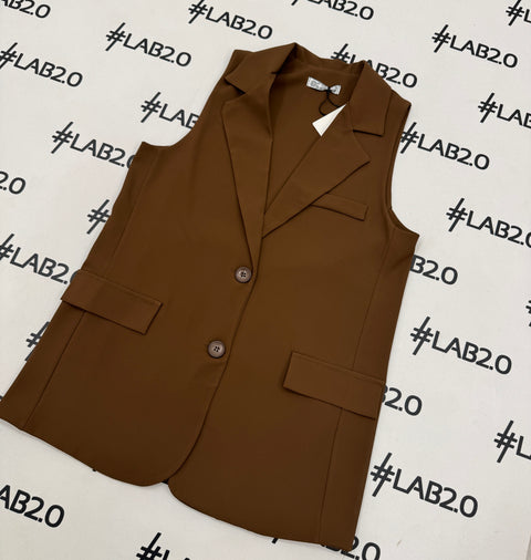 Gilet Noemi Marrone