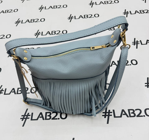 Light Blue Fringe Bag