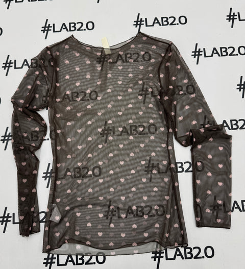 Maglietta Tulle Marrone
