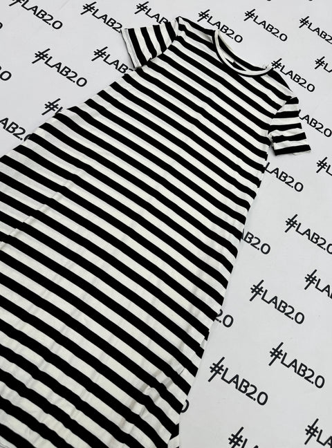 Abito Desire RIGHE Bianco Nero