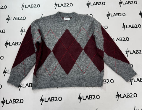 Maglione Rombi Bordeaux