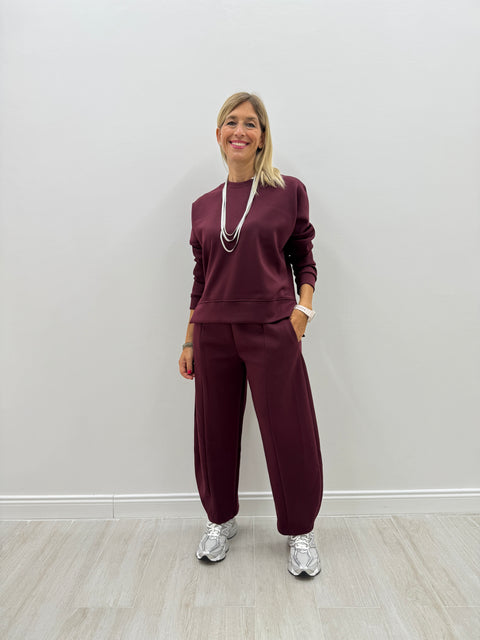 Pantalone Rhianna BARREL Bordeaux