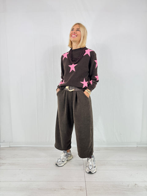 Maglione Stars Marrone