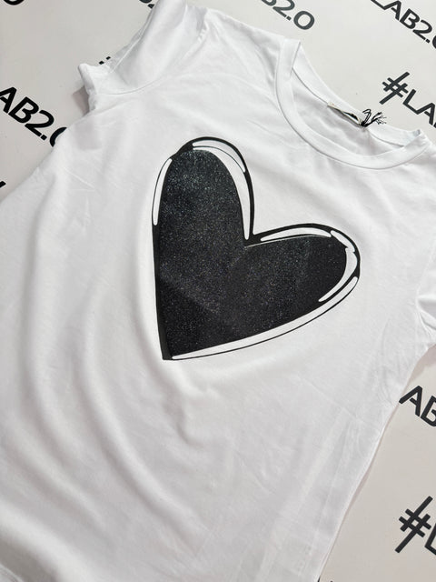 T-Shirt Cuore Nero