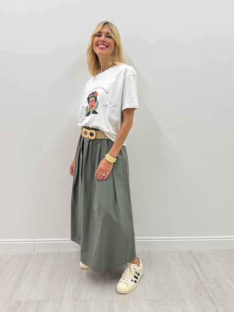 Military green Angie skirt