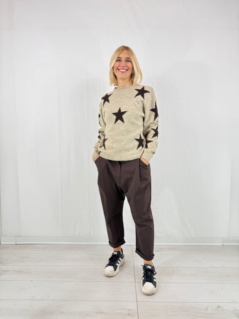 Maglione Stars Beige