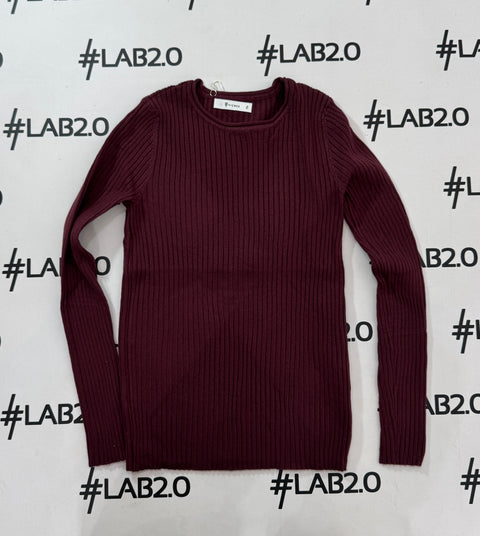 Basic Girocollo Bordeaux