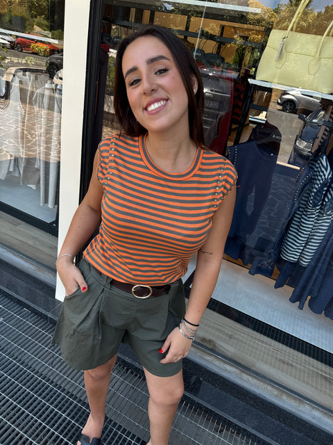 T-shirt Mina orange militaire