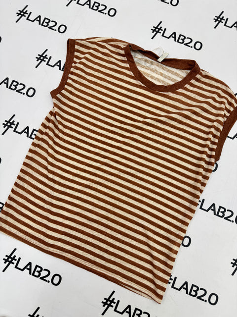 T-shirt Kia Righe Ruggine