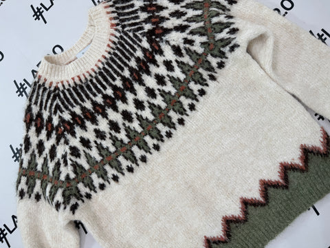 Maglione Etnic Panna