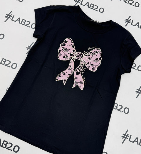 T-Shirt Fiocco Nero