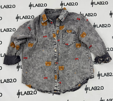 Camicia Lovely Bear Grigia