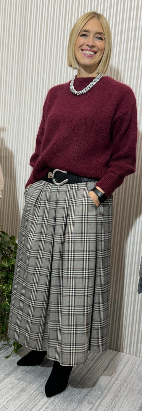 Maglione Sandy Mohair Bordeaux