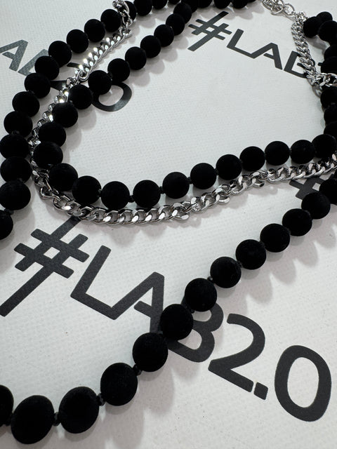 Collana Viola Nero Argento