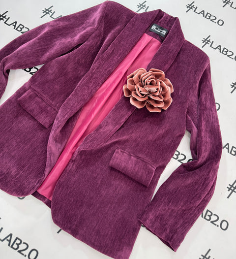 Blazer Velvet Prugna