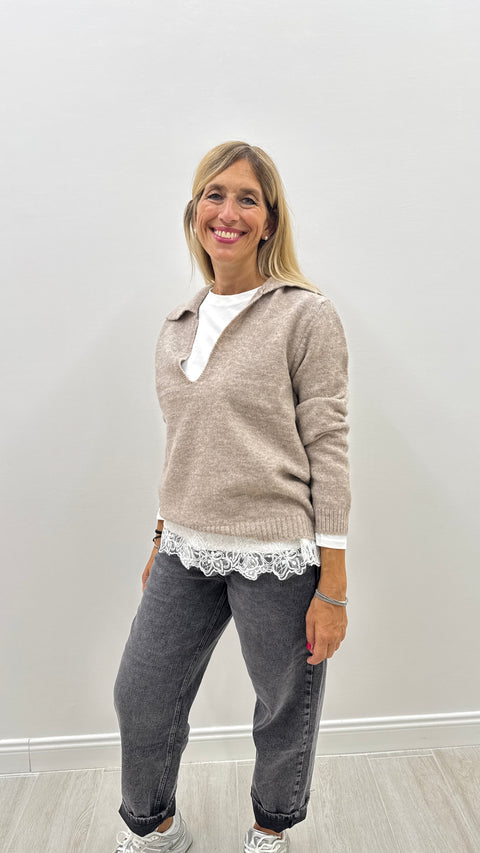 Maglione Clotilde Beige