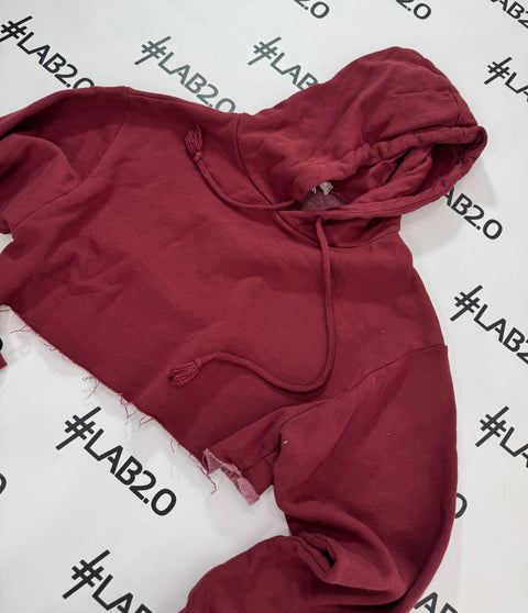 Felpa Crop Bordeaux