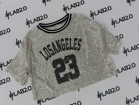 T-shirt Number Paillettes